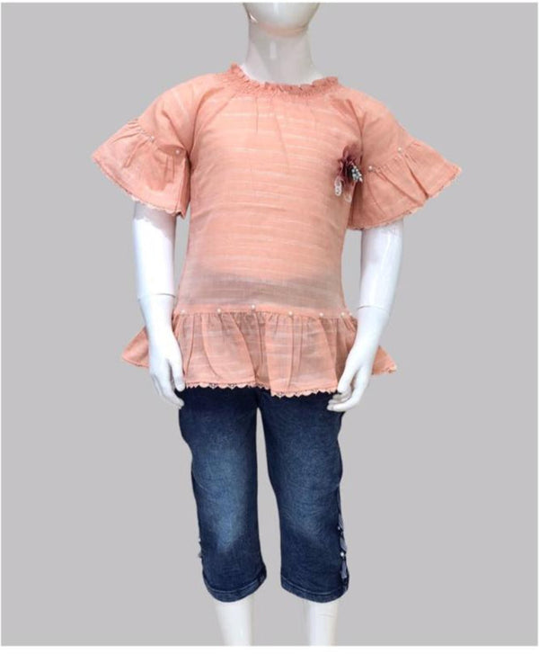 Casual Top & Jeans For Baby Kids