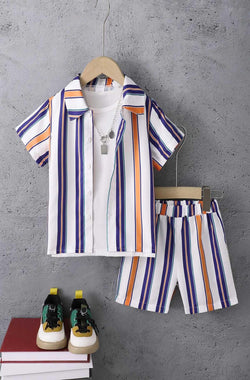 Kids Striped Summer Outfit Set