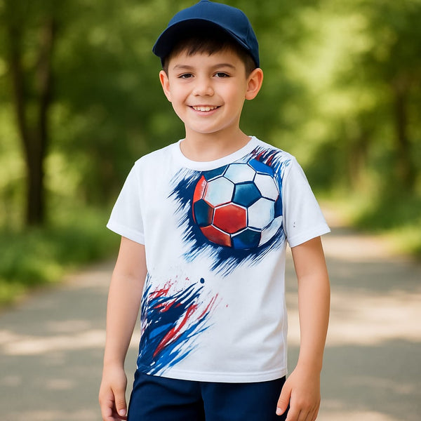 Pack of 2 Boys Dino & Soccer T-Shirt Shorts Set