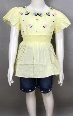Cusual Baby Frock & Denim Short