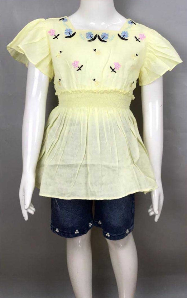 Cusual Baby Frock & Denim Short