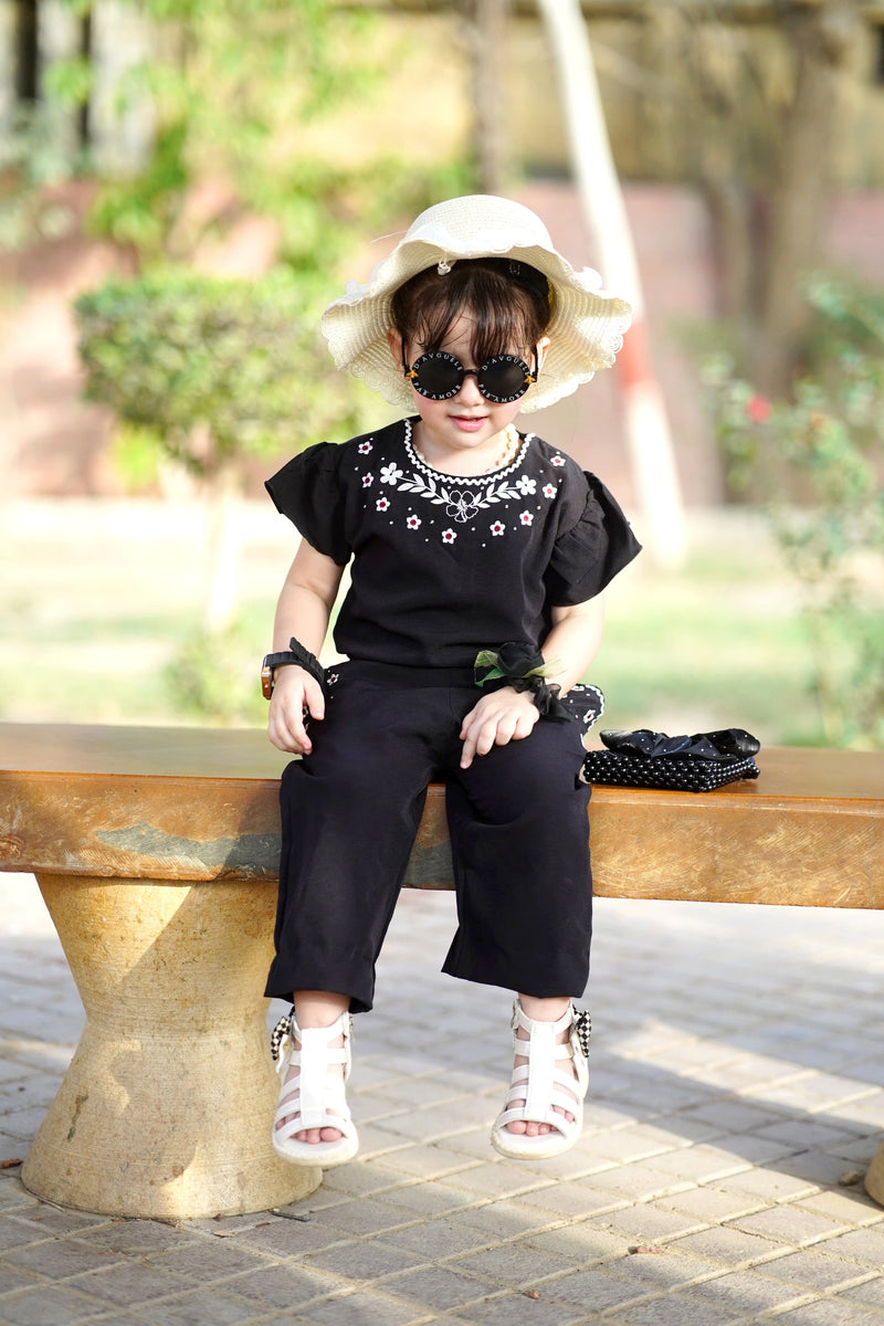 Neck & Pocket Embroidery ROmper Suit