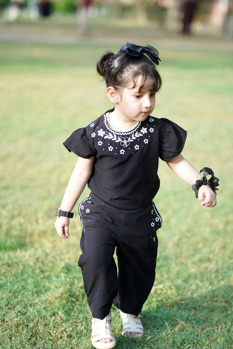 Neck & Pocket Embroidery ROmper Suit