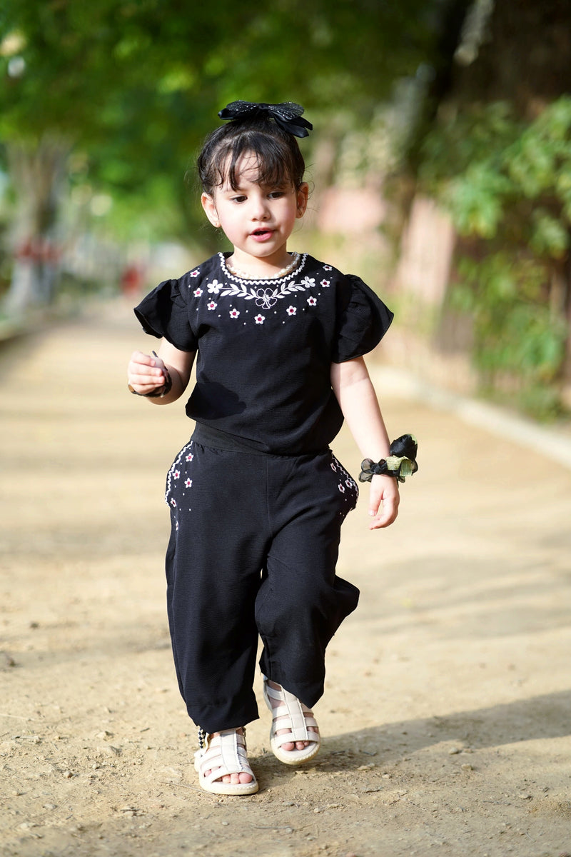 Neck & Pocket Embroidery ROmper Suit